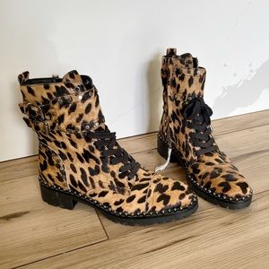 NWOT Sam Edelman Jennifer Studded Leopard Boot